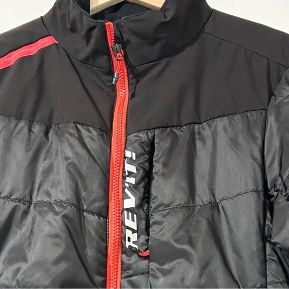 Rev'It! Men's Solar Insulated Ripstop Zip Up Jacket Black Red S‎ - Picture 2 of 12
